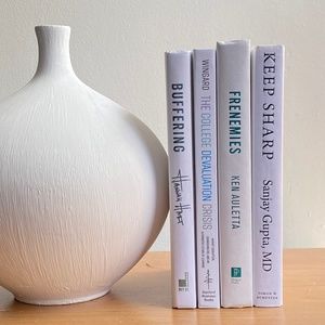 Stack of Books Decor White, Stacked Books Bookshelf Decor, Home Decor, Table Top